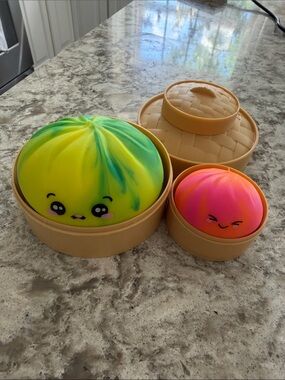 Squishy Dumplings - Yellow/Green tie-dye & Pink/Orange tie-dye